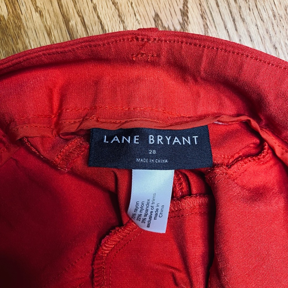 Lane Bryant Bold Red Ankle Pants